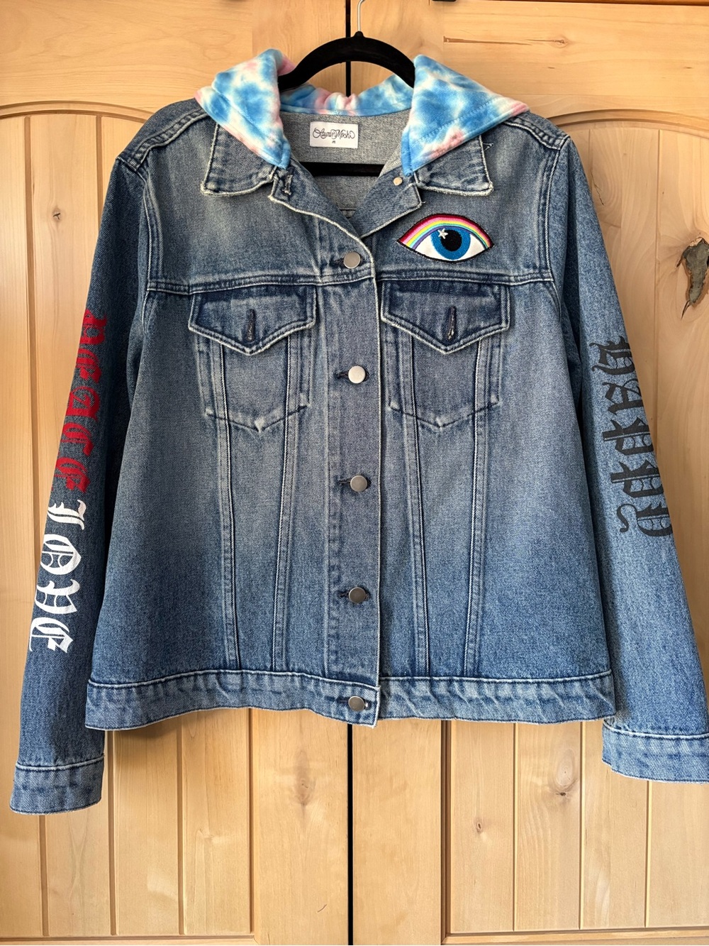 Lauren Moshi Jacket Stevie Hooded Bone Elements Denim Trucker